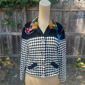 Bella Canvas Black and White Checkered Blazer